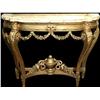 Image 1 : A14-38 ITALIAN CARVED GILT WOOD CONSOLE W/ SNAKES