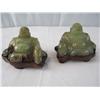 Image 1 : A14-113 PAIR OF JADE BUDDA'S