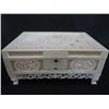 Image 1 : A14-79 ANTIQUE IVORY BOX WITH FILIGREE