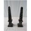 Image 1 : A14-160 PAIR OF MARBLE OBELISKS