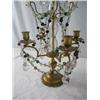 Image 4 : A14-128 PAIR OF CRYSTAL & BRONZE GIRANDOLES