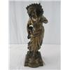Image 1 : C15-3 BRONZE LADY WITH HARVEST BASKET SIGNED