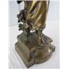 Image 5 : C15-3 BRONZE LADY WITH HARVEST BASKET SIGNED