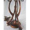 Image 4 : A4-2 COPPER ART NOUVEAU LAMP WITH GLASS BEADS