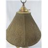 Image 2 : A45-13 TIFFANY BRONZE LAMP W/ ENAMELED MESH SHADE