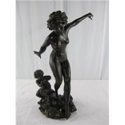 A31-3 ART NOUVEAU FIGURINE SIGNED A. MOREAU