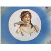 Image 2 : A14-165 ANTIQUE PORCELAIN PORTRAIT PLATE