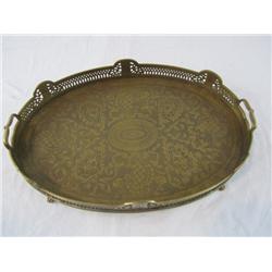 A14-156 ENGRAVED BRASS TRAY