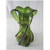 Image 2 : A44-2 LOETZ AUSTRIA GREEN IRIDESCENT VASE