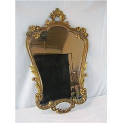 A14-140 ANTIQUE ITALIAN CARVED MIRROR