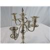 Image 2 : A14-164 PAIR OF SILVER PLATED 5 LITE CANDELABRAS