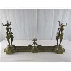 A31-1 ANTIQUE ANDIRON SET
