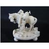 Image 1 : A14-76 SMALL EUROPEAN IVORY HORSE & RIDER