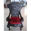 Image 1 : A44-19 CHINESE CARVED DRAGONS THRONE CHAIR