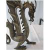 Image 3 : A44-33 PAIR OF BRONZE ANDIRONS OF DRAGONS