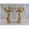 Image 1 : A47-3 PAIR OF DORE BRONZE CANDELABRAS