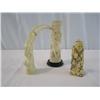Image 1 : A3-57 LOT OF 3 PIECES AFRICAN TUSK & IVORY CARVING