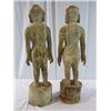 Image 2 : A6-34 PAIR OF WOOD CHINESE STATUES