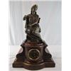 Image 1 : A14-9 BRONZE AND ROUGE MARBLE CLOCK