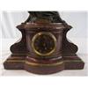 Image 3 : A14-9 BRONZE AND ROUGE MARBLE CLOCK