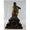 Image 4 : A14-9 BRONZE AND ROUGE MARBLE CLOCK