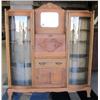 Image 1 : D14-1  OAK SECRETARY CURIO WITH KEY