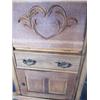 Image 3 : D14-1  OAK SECRETARY CURIO WITH KEY