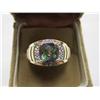 Image 1 : C28-2  10K YELLOW GOLD TOPAZ & DIAMOND RING