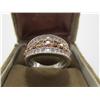 Image 2 : C28-3  10K WHITE GOLD BAND WITH COGNAC DIAMONDS