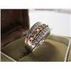 Image 3 : C28-3  10K WHITE GOLD BAND WITH COGNAC DIAMONDS