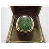 Image 1 : C28-4   10K YELLOW GOLD RING WITH JADE INSET