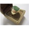 Image 2 : C28-4   10K YELLOW GOLD RING WITH JADE INSET
