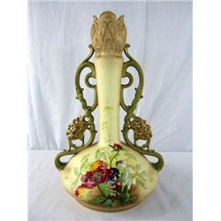 A4-5 VICTORIAN AMPHORA HAND PAINTED VASE