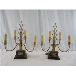 A4-14 PAIR OF CLASIIC GOLD DORE LAMPS