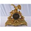 Image 1 : A1A-2 GILDED GOLD EAGLE MANTLE CLOCK