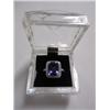 Image 3 : A34-16  14K WHITE GOLD TANZANITE & DIAMOND RING