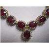Image 1 : A34-19  14K RUBY & DIAMOND NECKLACE