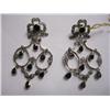 Image 1 : A34-1  18K YELLOW GOLD DIAMOND & SAPPHIRE EARRINGS