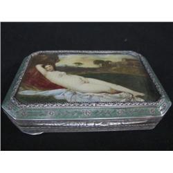 C45-9 AUSTRIAN STERLING ENAMEL BOX
