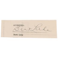 Wizard of Oz: Bert Lahr