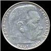 Image 1 : 1937D Nazi Germany 2 Mark Silver Hi Grade ERROR (COI-8066)