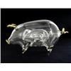 Image 1 : Handcrafted Glass Gilded PiginaPiginaPig (DEC-394)