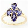 Image 1 : 2.16ct Genuine Natrl Iolite Diamond 9k Gold Ring (JEW-9403X)