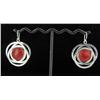 Image 1 : Sterling Red Coral Earrings (JEW-1385)