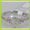 Image 1 : Genuine 0.61ctwPrincess cut Diamond Ring14kt White Gold