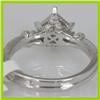 Image 3 : Genuine 0.61ctwPrincess cut Diamond Ring14kt White Gold