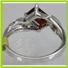 Image 3 : Genuine  1 ctw  Garnet Ring  14KT White Gold  Ring Size  7