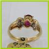 Image 3 : Genuine  0.99 ctw Ruby & Diamond Ring 14KT Yellow Gold Ring Size 6.5