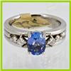 Image 1 : Genuine  1.43 ctw Tanzanite & Diamond Ring 14KT White Gold Ring Size 7