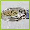 Image 2 : Genuine  1.43 ctw Tanzanite & Diamond Ring 14KT White Gold Ring Size 7
